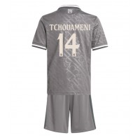 Real Madrid Aurelien Tchouameni #14 Kolmas Peliasu Lasten 2024-25 Lyhythihainen (+ Lyhyet housut)